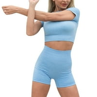 Ženske hlače Fitness Yoga High Sheik Mekanka Soft Spande Jahanje Plesni odbojkaški lift Čvrsta boja