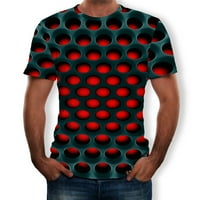 Oxdoi Muške majice kratki rukav Muški ljetni novi stil 3D tiskani kratki rukovi Modni komforni bluza