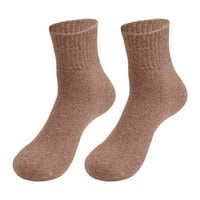 Čarape za žene jesen zima debela vuna pune boje casual srednje cijevi Termalne čarape