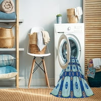 Ahgly Kompanija Mašina za pranje u zatvorenom kvadratu Transicijska plava laguna Plavi prostirke, 3