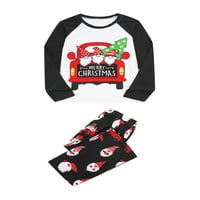 Liacowi božićne roditeljske pidžame, tiskana majica s dugim rukavima + pantalone