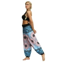 Hlače za žene boemske fitness yoga casual hlače labavi sportski cvijet