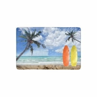 Vintage Ljeto more i surfanje na tropskom plaži Doormat ne klizanje unutarnje vanjsko pod, dekor za