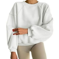 Duksevi za žene Crewneck Prevelike pulover Dukseri Casual Comfy Fals modne odjeće