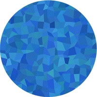 Ahgly Company u zatvorenom okruglom uzorkovima plave haljine plave površine, 7 'krug