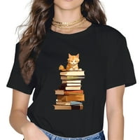 Kawaii Mačke knjige Lover Mačke Majica Majica