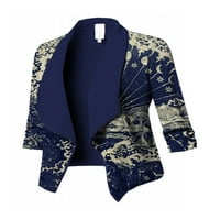 Paille Dame Blazers dugih rukava Blazer jakna Otvorena prednja kardigan ugradna radna odjeća Style-J