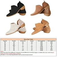 Sanviglor Dame Ankles čizme klizanje na čizmima Chunky Short BootIe Rad Retro Comfort Casual izleti