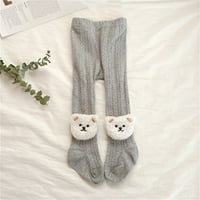0-4y baby djevojke tajice crtani 3D medvjedi elastični struk pletene čarape gamaše toddler jeseni zimski