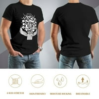 Rock muzika je u duševnoj muškoj grafičkoj majici Vintage kratki rukav sportski tee crni m