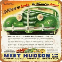 Metalni znak - Hudson automobili - Vintage Rusty Look