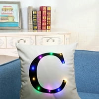 Flaneli jastuk za žarkivan LED lampica Flannel slova ispisani poklopac jastuka za kućni dekor