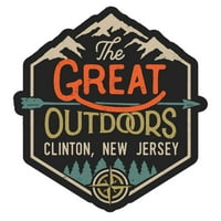 Clinton New Jersey Veliki na otvorenom dizajn naljepnica vinilne naljepnice