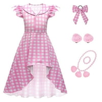 Toddler Girls Pink RolePlay haljina Birthday Party ReoPlay s dodatnim dodacima 5-6t