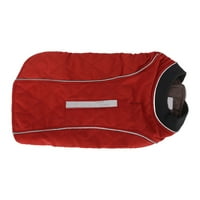 Zimska jakna za pse, retro zaštitna kosa zimska odjeća za kućne ljubimce crvena zadebljana za velike