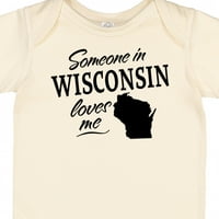 Inktastičan nekoga u Wisconsinu voli me poklon baby boy ili baby girl bodysuit