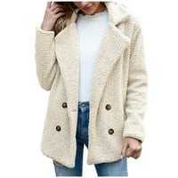 Uhnddy jackets za žene, žene dame topla jakna zimska solidna kaput prema dolje ovratnik lambswoo odjeća
