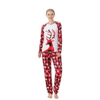 Kayannuo Božićne pidžame za obiteljski čišćenje Pajama Men Hlače Ženske pidžame roditelj-dijete topli