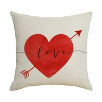 Valentinovo bacanje jastuka za bacanje crvene ljubavne pismene line za jastuk za jastuk za kauč na kauču