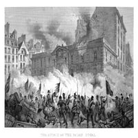Francuska: Revolucija 1848. Napad na Palais Royal. ' Čelično graviranje, američki, 1848. Poster Print