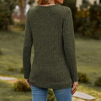 Usmixi prodajna duks za žene casual pad lagana tanka džemper od runa Dame ugodno pleteno pulover džemper