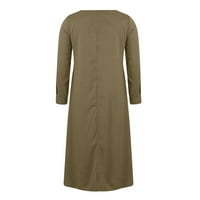 Haljine za žene plus veličine Ženska klirenca V-izrez Shift rukava Solid Maxi vruće prodajne haljine
