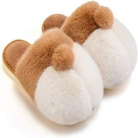 Ženske slatke udobne životinjske papuče za životinje Fuzzy plišani runografska memorijska pjena za pjenu na kućnim cipelama u zatvorenom protukliznom gumenom jedinicom