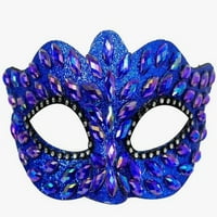 Pola maske Jewellies - Mardi Gras - Prom - Domaći izbor - Plava - odrasla teen