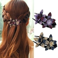 Tureclos rhinestone dvostruko cvijeće kose modna oprema za kosu DIY frish styling Barretts isječci za žene djevojke