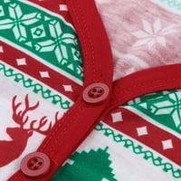 Božićne žene snježne pahulje Print Top i hlače Set odjeće Xmas Porodica podudaranje pidžama