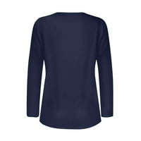 Djevojke vrhovi Dressy Button Solid Boja s dugim rukavima Crewneck Home Fall bluza za djevojčice