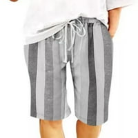 REJLUN Žene Labave kratke hlače Ljeto Bermuda kratke hlače Kartonski kratki kratke hlače za plažu tamno