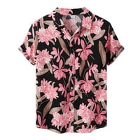 Polo muškarci muški vrhovi plaža muške casual modne majice Havajii cvjetni print modni košulju s kratkim