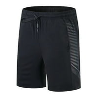 Pješačke hlače Muške mreže prozračne fitness Sraining uska hlače Visoke elastične biciklističke hlače crne boje