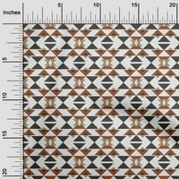 Onuone svilena tabby smeđa tkanina Geometrijska tkanina za šivanje tiskane ploče za obnarenje pored dvorišta široko