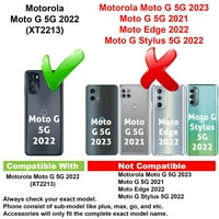 Vibecover tanak futrola kompatibilna za Motorola Moto G 5G, ukupni štitnik FLE TPU poklopac, zaštitni