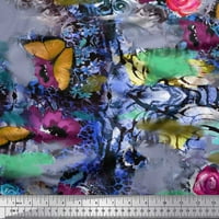Soimoi pamučna patka tkanina životinja kožna koža i cvjetna akvarelska tkanina od dvorišta široko
