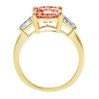 3CT Ascher Cred Simulirani dijamant 18k žuti zlatni graviranje Izjava godišnjica Angažovanje vjenčanja