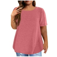 Ženske bluze i vrhovi Dressy Solid Screeve Summer Letter Letter Shirts 3xl