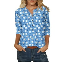 Lisgai Womens Majice Duljine Duljine Letnje, opružni vrhovi za žene Trendy Plus sizene majice Žene vrhovi,