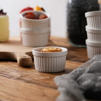 2. OZ Ramekins - Porcelanski ramekins suđe za sufle, krem ​​brule, puding, šalice krema, posude za pečenje,