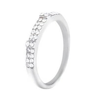 Mnjin Superb Žene Shiny White Sapphire Diamond zaručni prsten Elegantni sladak Brid C