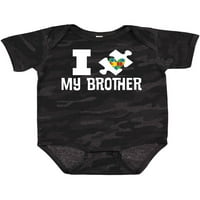 Inktastični autizam Volim mog brata svijest o svijesti Poklon Baby Boy ili Baby Girl Bodysuit