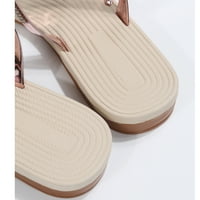IOPQO Ženske sandale Žene sandale Girls Pearl Set Toe Elastične sandale Ravne remene Casual Home Sandals