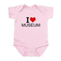 Cafepress - I Love Museums Tijelo odijelo - Baby Light Bodysuit, Veličina Novorođenčad - meseci