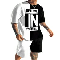 Leuncero Boys Set Summer Flits Fitness Dvije pilice Big i visoka majica i kratke hlače i majica Majica