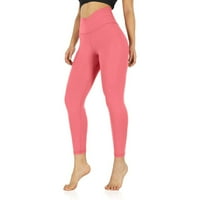 Beppter Ženski poprečni struk Yoga gamaše sa unutrašnjim džepom vježbanja trčanja hlače ružičasta xl