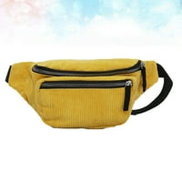 Žuta prijenosna torba za struk modna stilska torba za grudni koš Corduroy Lady Crossbody torbica za