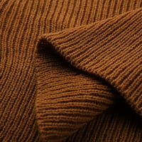 Ženski džemperi KARDIGAN Dugim rukavama vrhovi čvrsti otisak smeđe m