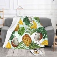 Bacajte pokrivač, crtani banana kokosov štampanje za ispisu za pranje pokrivača za kauč na razvlačenje